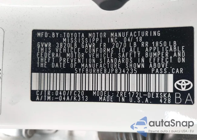 5YFBURHE8JP834235: 41979660