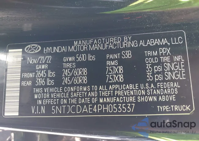 5NTJCDAE4PH053537: 41981106