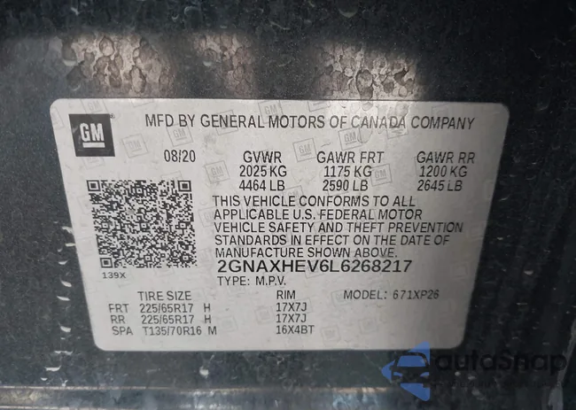 2GNAXHEV6L6268217: 41982356