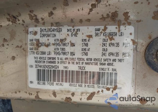 3D7HA18Z42G204524: 41982445