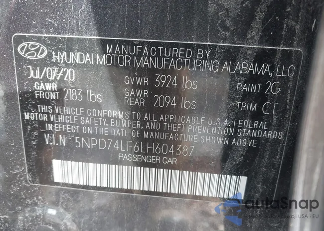 5NPD74LF6LH604387: 41982960