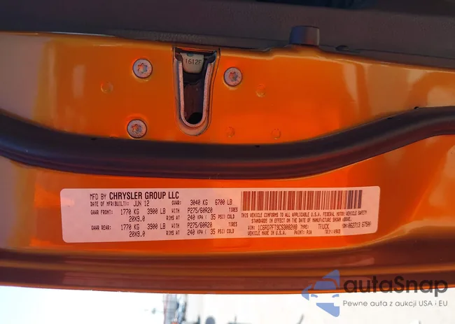 1C6RD7FT9CS308208: 41983146