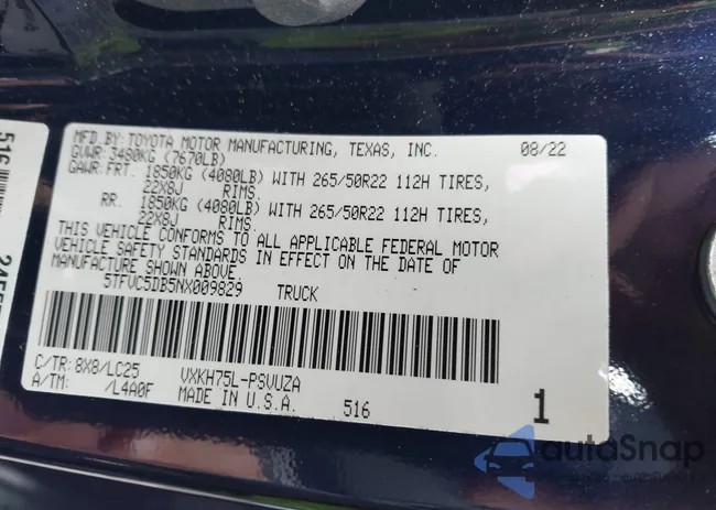 5TFVC5DB5NX009829: 41983391