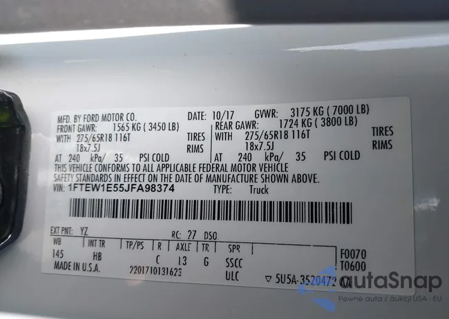 1FTEW1E55JFA98374: 41982715