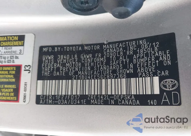 2T1BU4EE5CC897366: 41982853