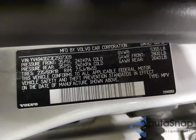 YV4940DZ3E2507309: 41983955