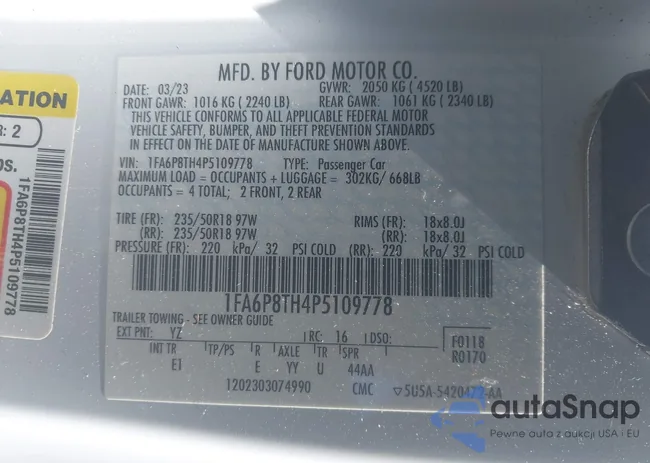 1FA6P8TH4P5109778: 41984921