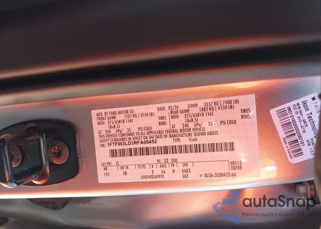 1FTFW3LD3RFA08452: 41985008