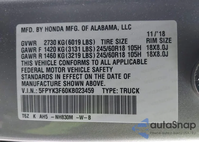 5FPYK3F60KB023459: 41985219