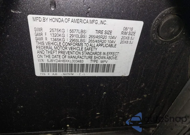 5J8YD4H8XKL003483: 41984681