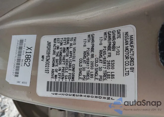 JNRDR09Y63W302197: 41984706