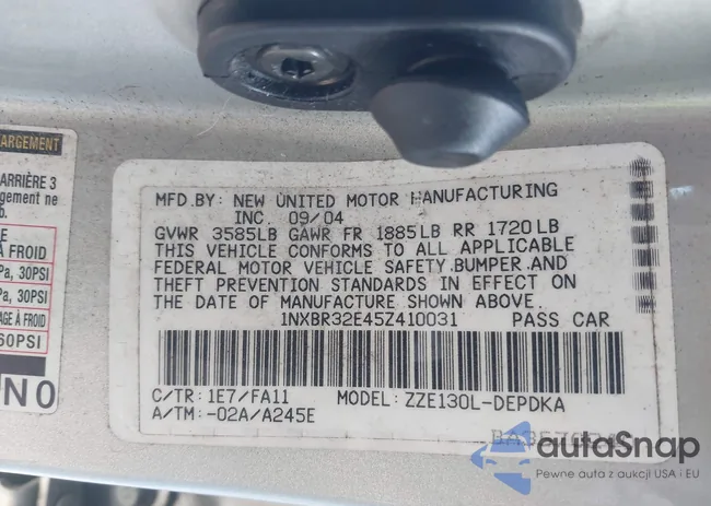 1NXBR32E45Z410031: 41984848