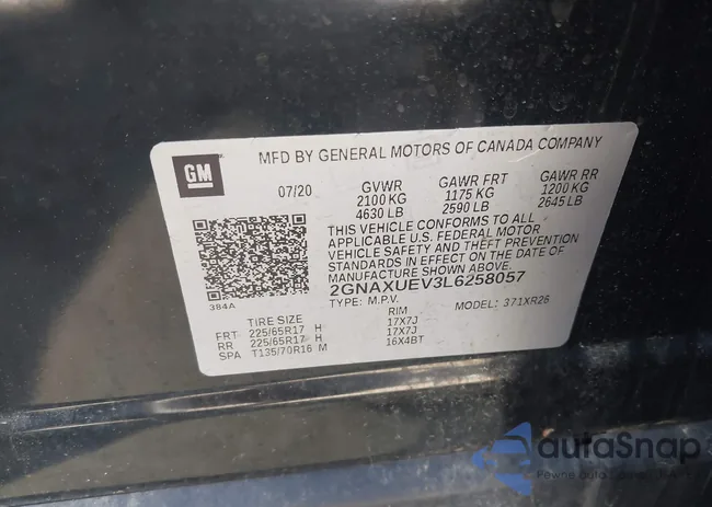 2GNAXUEV3L6258057: 41986208