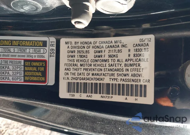 2HGFG4A54CH704047: 41986294