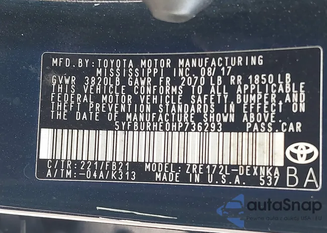 5YFBURHE0HP736293: 41985537