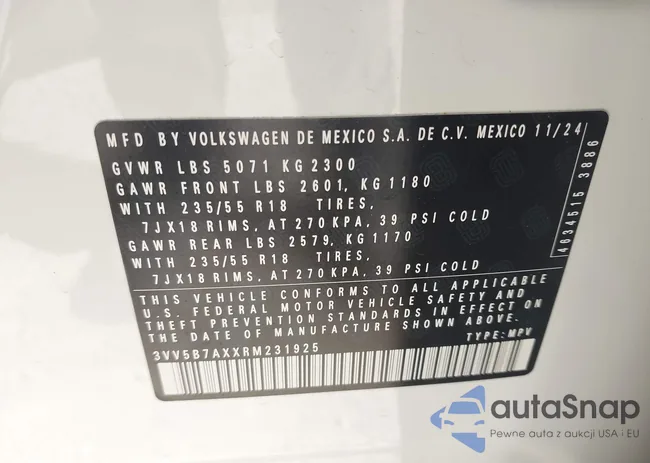 3VV5B7AXXRM231925: 41986576