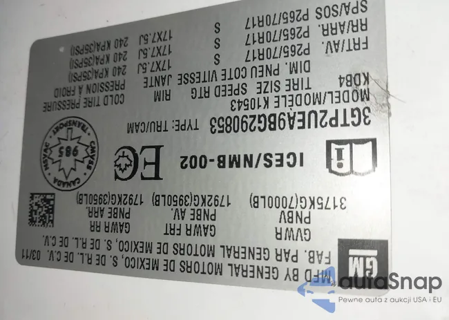 3GTP2UEA9BG290853: 41987817