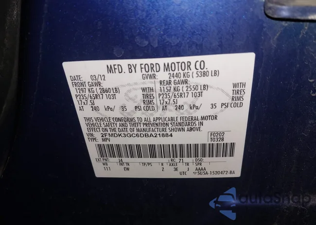 2FMDK3GC6DBA21884: 41989297