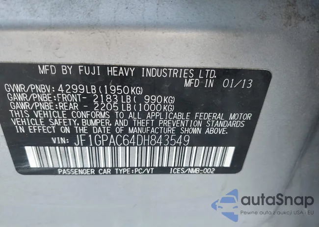 JF1GPAC64DH843549: 41989467