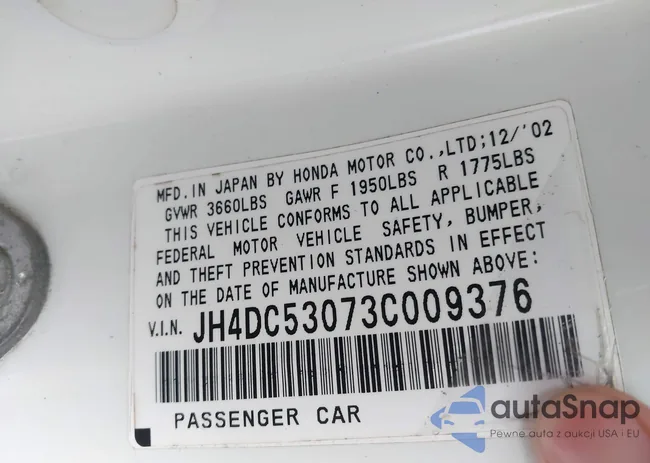 JH4DC54886S011622: 41988748