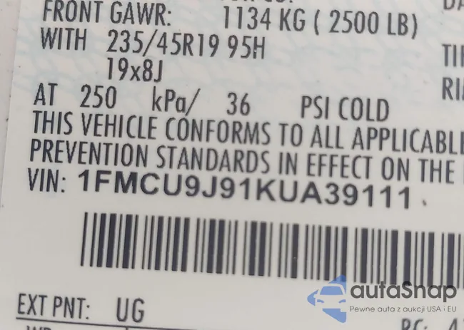 1FMCU9J91KUA39111: 41988904