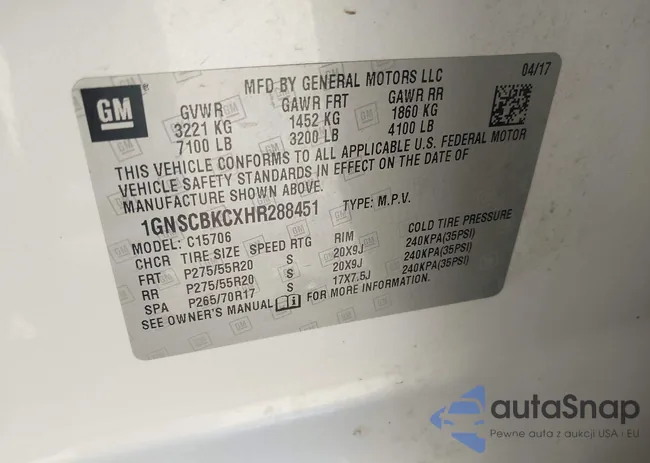 1GNSCBKCXHR288451: 41990036