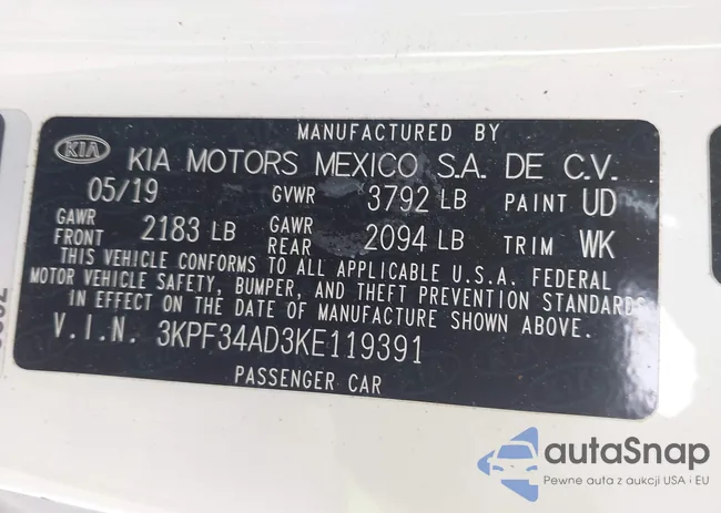 3KPF34AD3KE119391: 41990111