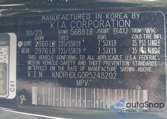 KNDRHDLG0R5248202: 41990342