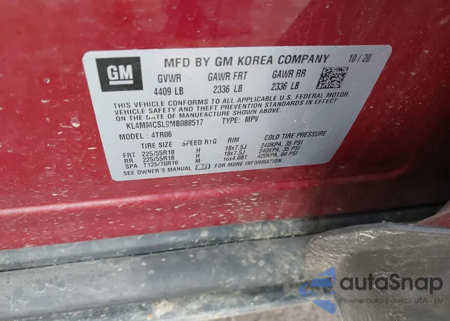 KL4MMCSL9MB088517: 41990430