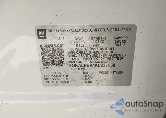 3GKALPEV4KL237058: 41989538