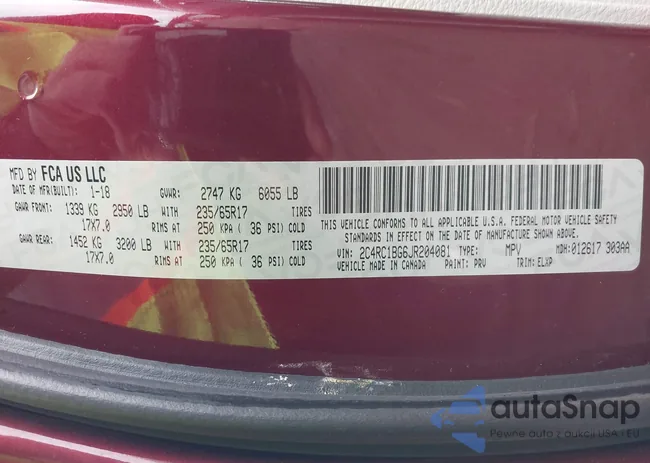 2C4RC1BG6JR204081: 41989676