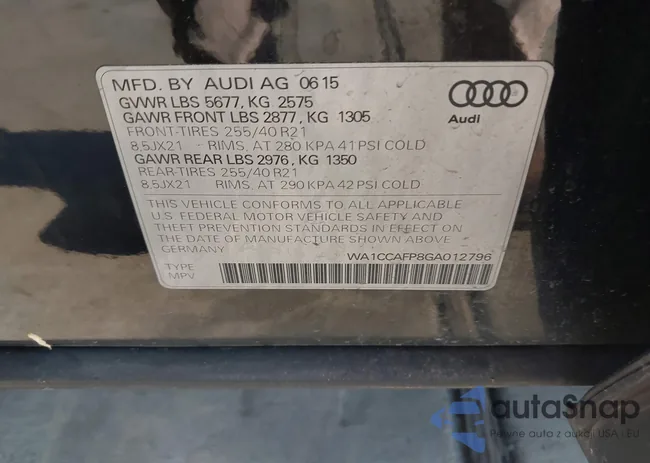 WA1CCAFP8GA012796: 41989801