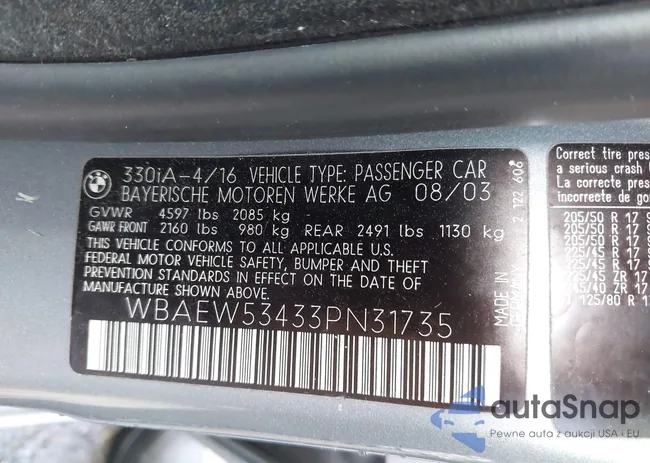 WBAEW53433PN31735: 41989804