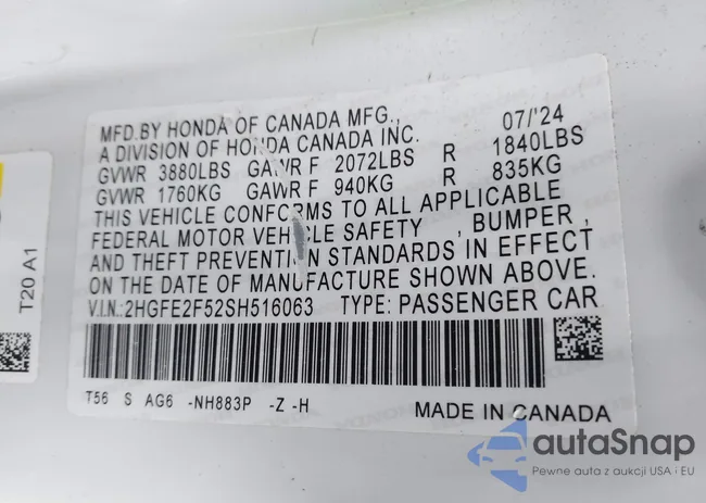 2HGFE2F52SH516063: 41990946