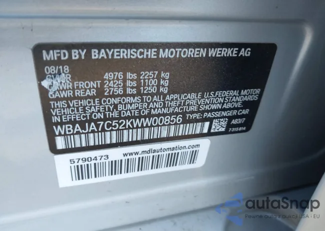 WBAJA7C52KWW00856: 41991300