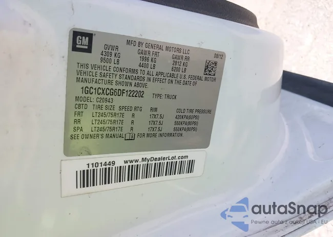 1GC1CXCG6DF122202: 41990802