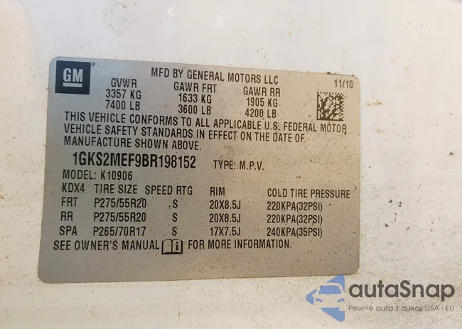 1GKS2MEF9BR198152: 41990816