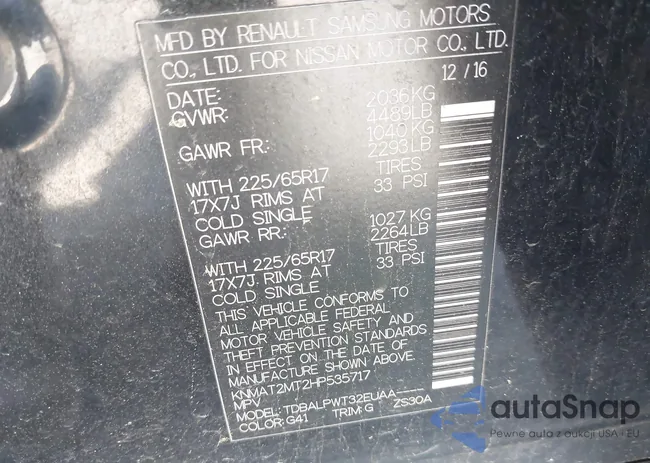 KNMAT2MT2HP535717: 41992000