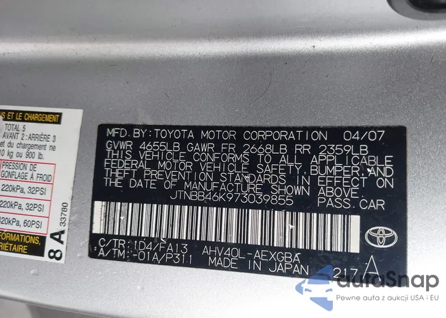 JTNBB46K973039855: 41992018