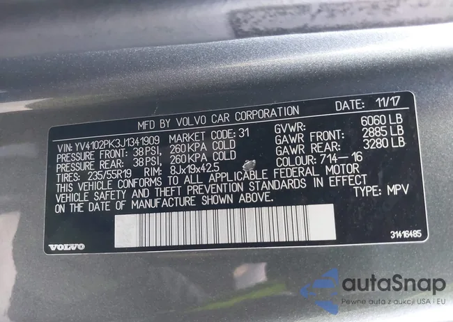 YV4102PK3J1341909: 41992093