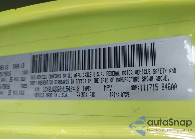 1C4BJWDG0HL542418: 41992185