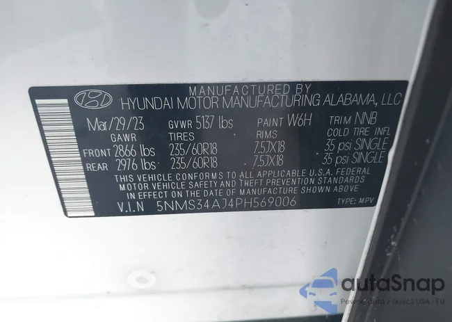 5NMS34AJ4PH569006: 41992204