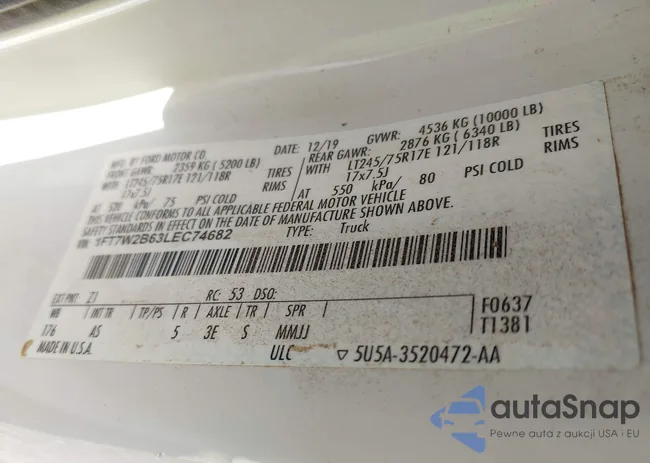 1FT7W2B63LEC74682: 41991554