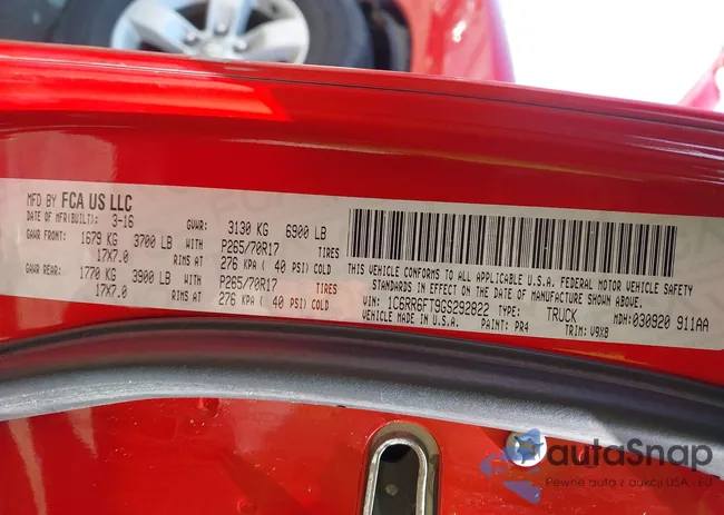 1C6RR6FT9GS292822: 41991701