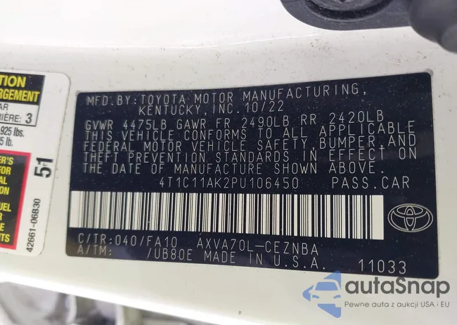 4T1C11AK2PU106450: 41991755