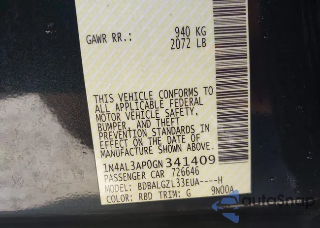 1N4AL3AP0GN341409: 41991771