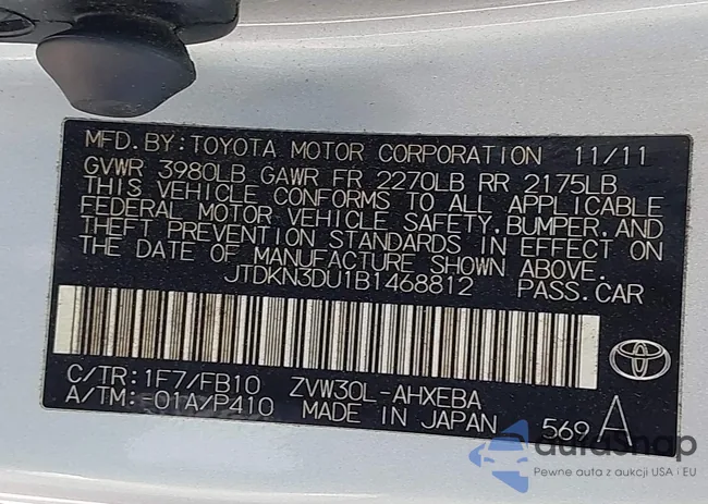 JTDKN3DU1B1468812: 41992949