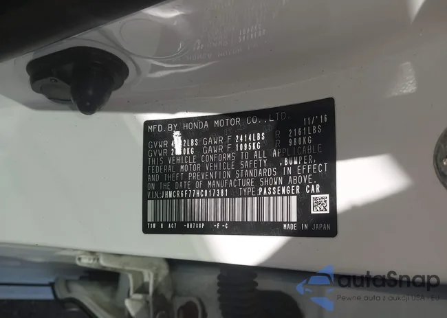 JHMCR6F77HC017381: 41992590