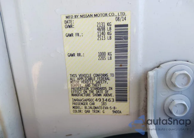 1N4AA5AP6EC493463: 41993967