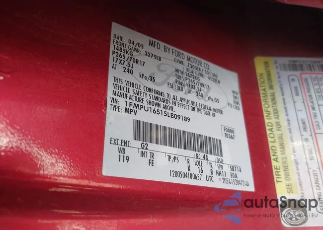 1FMPU16515LB09189: 41994189